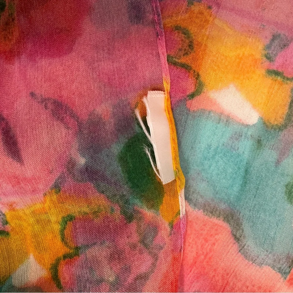 🌷Spring Colors Floral Watercolor-like Scarf / Wrap